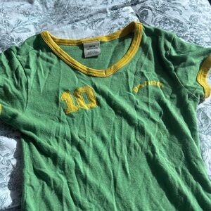 Urban Outfitters Green Tee with Yellow Trim